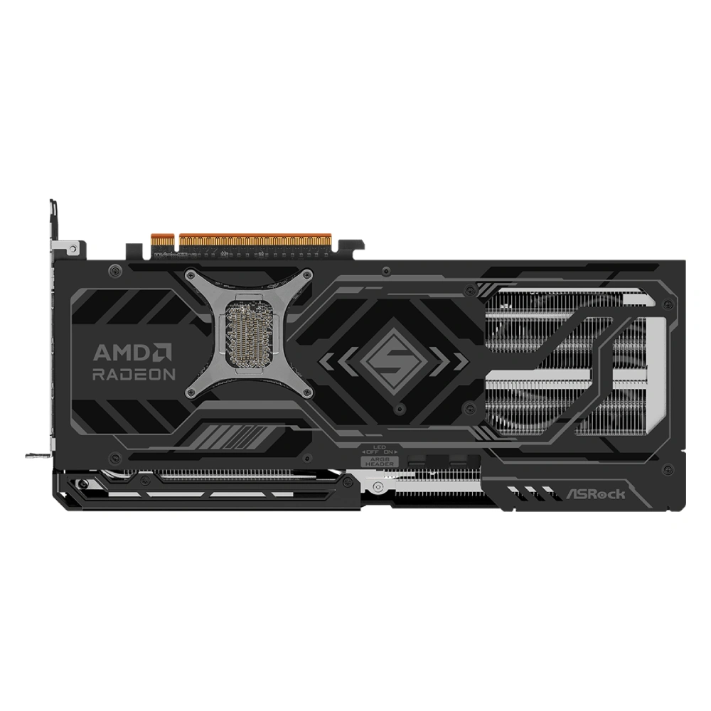 ASRock Graphic Card RX 9070 16GB DDR6 XT Steel Legend Dark Triple Fan view 5